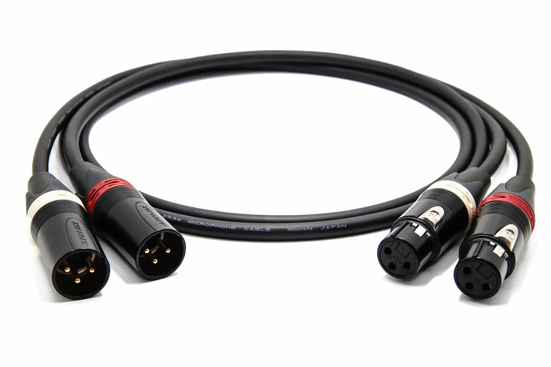 enoaudio Mogami 2534 Quad Stereo Paar (L,R) Audio Kabel | Neutrik Gold XLR female - XLR male | HiFi, 7,0 m