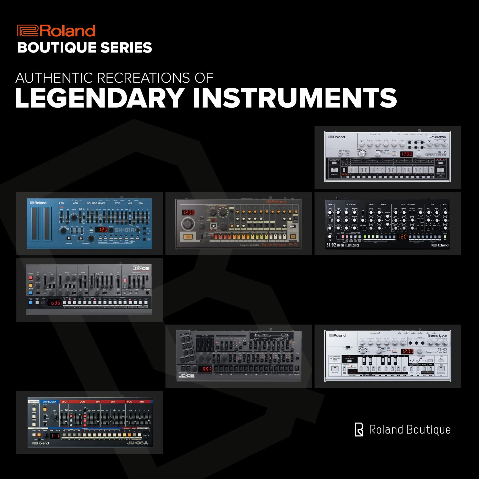 Roland JX-08 Soundmodul Boutique-Synthesizer – Kompakte, moderne Nachbildung des legendären Roland JX-8P von 1985 mit neuen Effekten, polyphonem Sequencer und mehr – Leicht, mobil