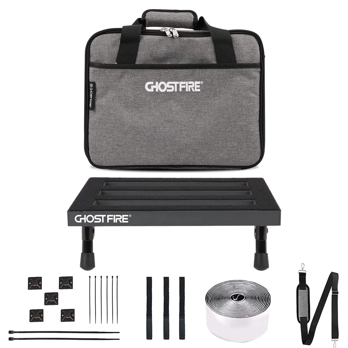 Ghost Fire SPL-2.5 Pedalboard aus Aluminiumlegierung für Gitarre, superleichter Effekt, 34,8 x 26,9 cm, mit Tragetasche