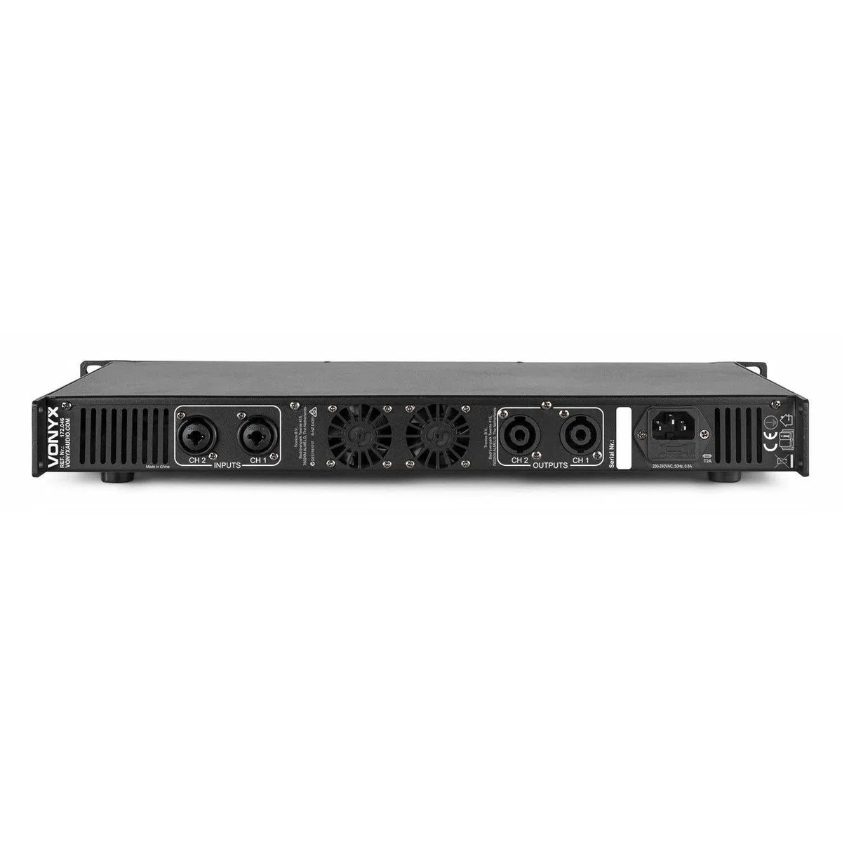 Vonyx VDA1000 PA Verstärker Endstufe 1000 Watt, mit 3-Band-Equalizer, 2 Kanal DMX Kombi Input, Speak-On Output, ideal für DJ Boxen, Clubs, Bars und Gastronomie, Schwarz