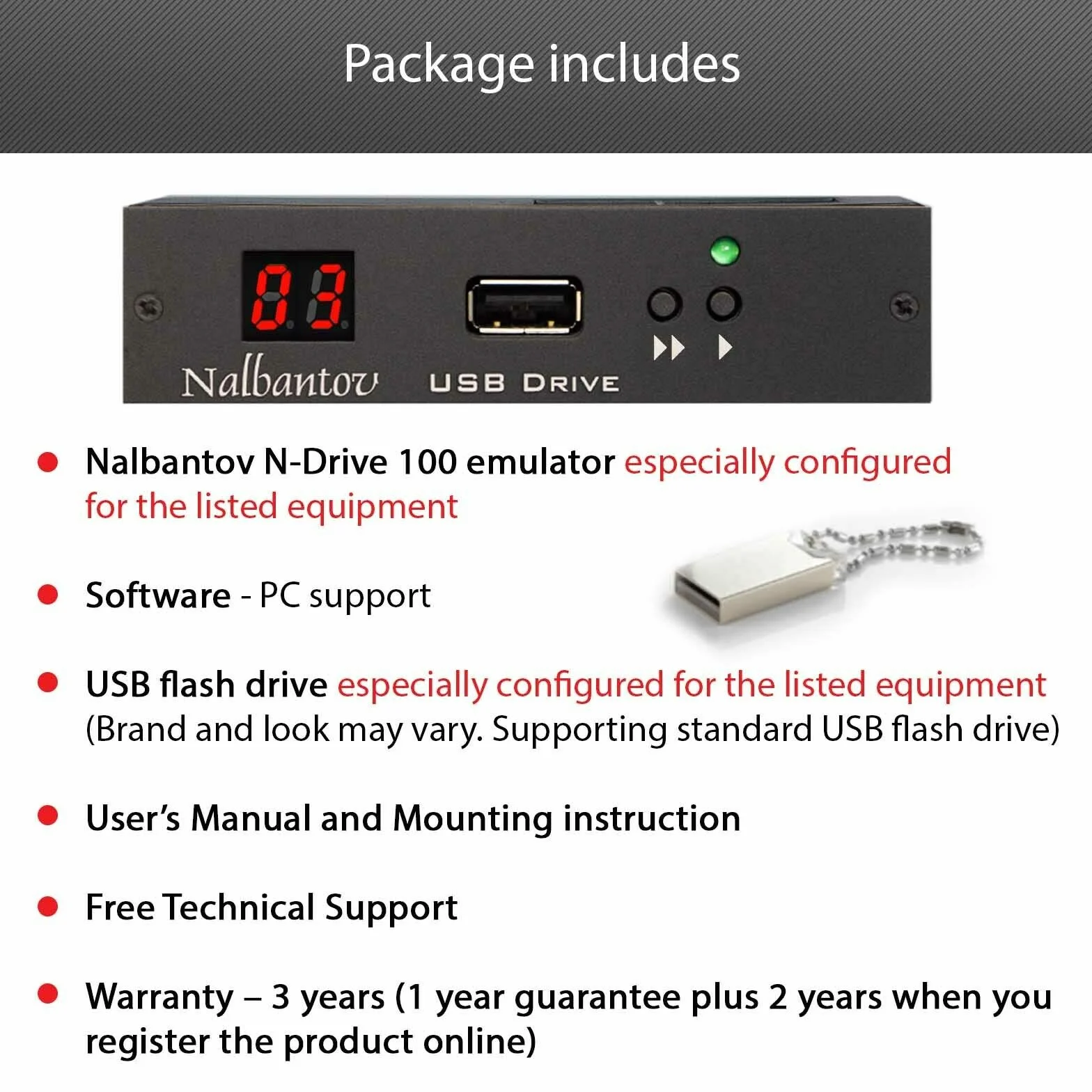N-Drive 100 USB-Diskettenlaufwerk-Emulator für Roland E500, XP60, XP80, EM2000, MT300 (S)