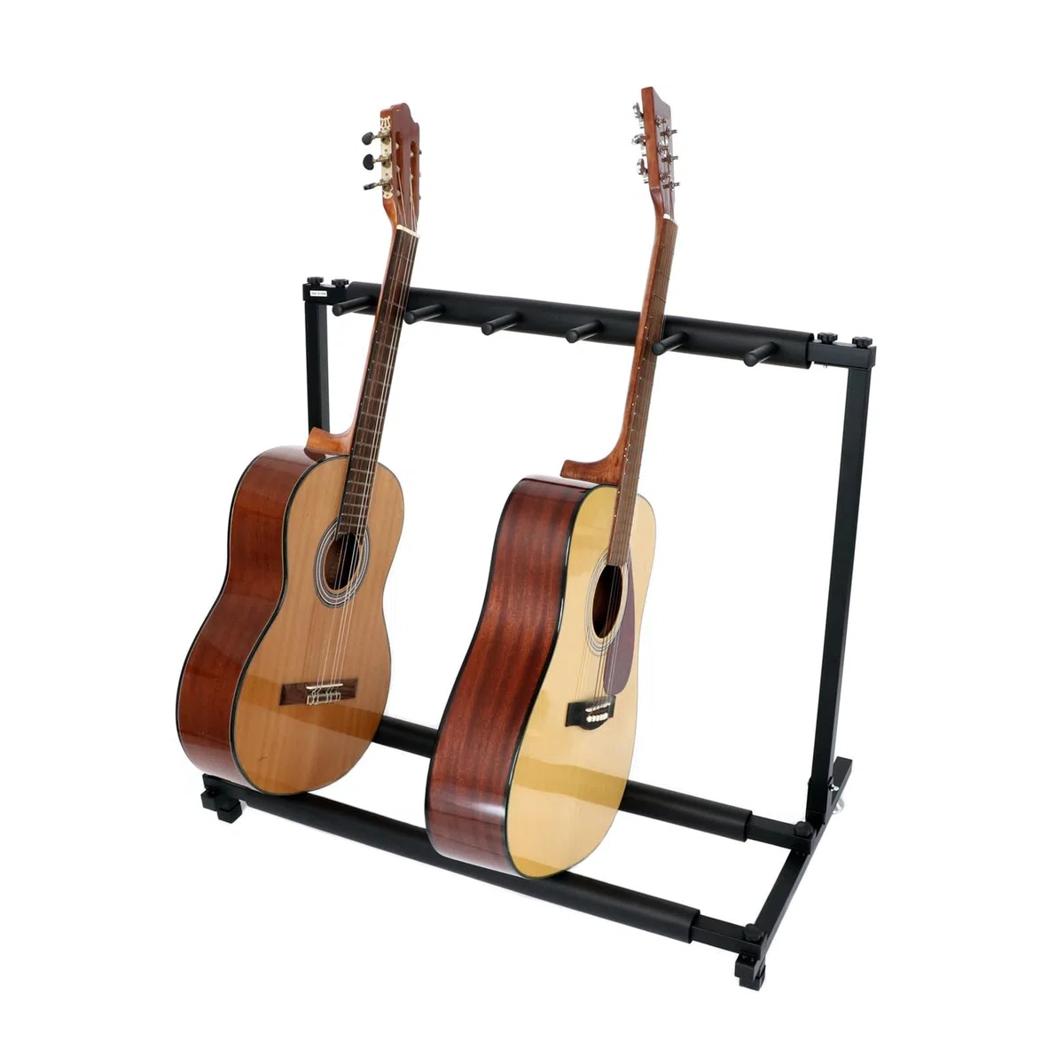 Gitarrenständer Rack, Tragbare Metallhalterung für 5 Gitarren, Faltbares und stabiles Design für Lagerung und Leistung, einfach zu installieren, platzsparende Lösung