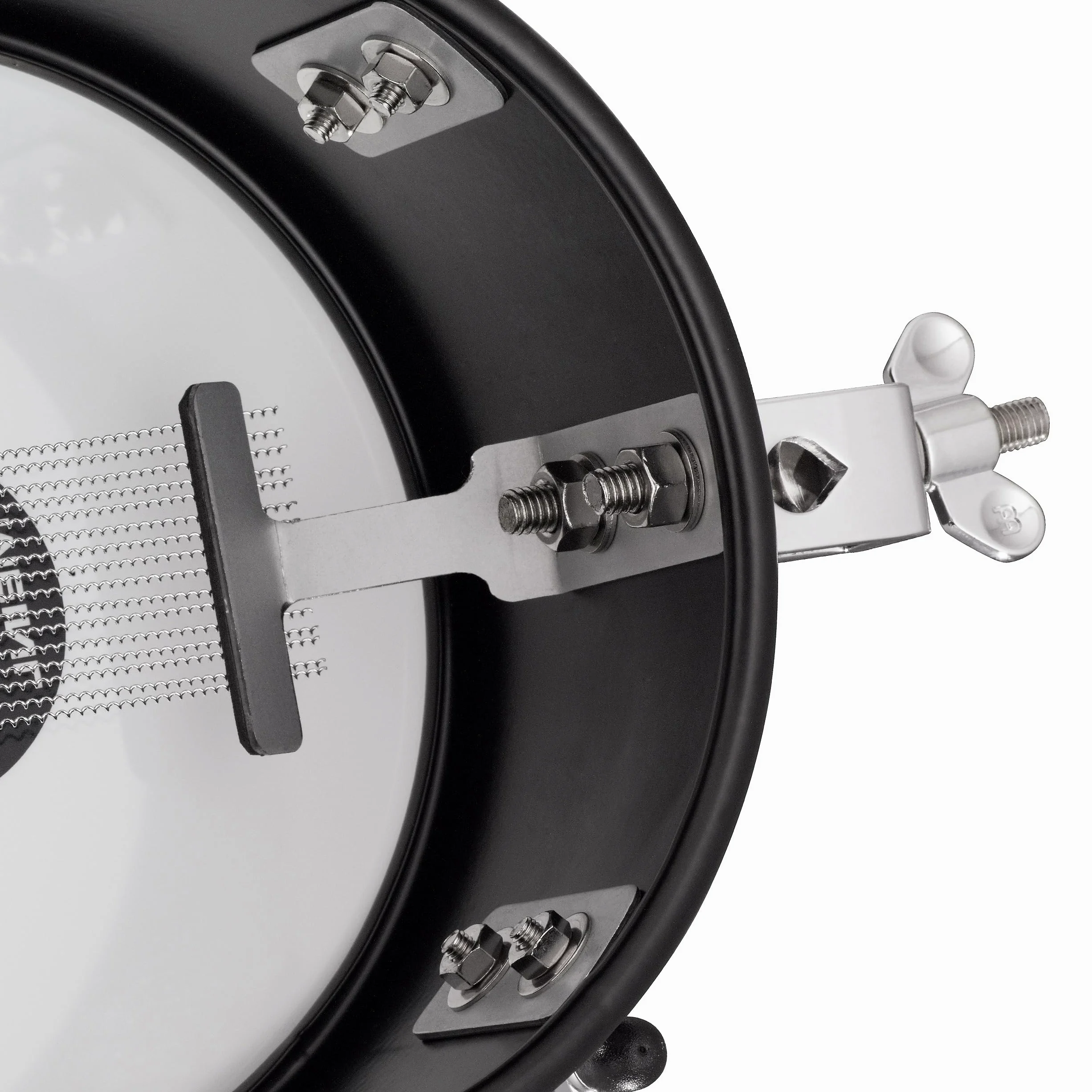 Meinl Percussion Drummer Snare Timbales - Trommel mit 10 Zoll Durchmesser - Mit Snare und Halterung - Stahl, Schwarz (MDST10BK)