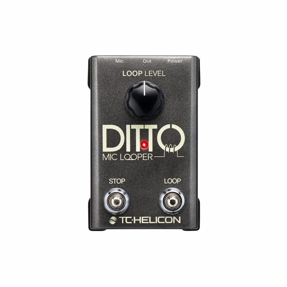 TC Helicon DITTO MIC LOOPER Einfach zu bedienendes Looper-Pedal mit zwei Tasten für Gesang und akustische Instrumente