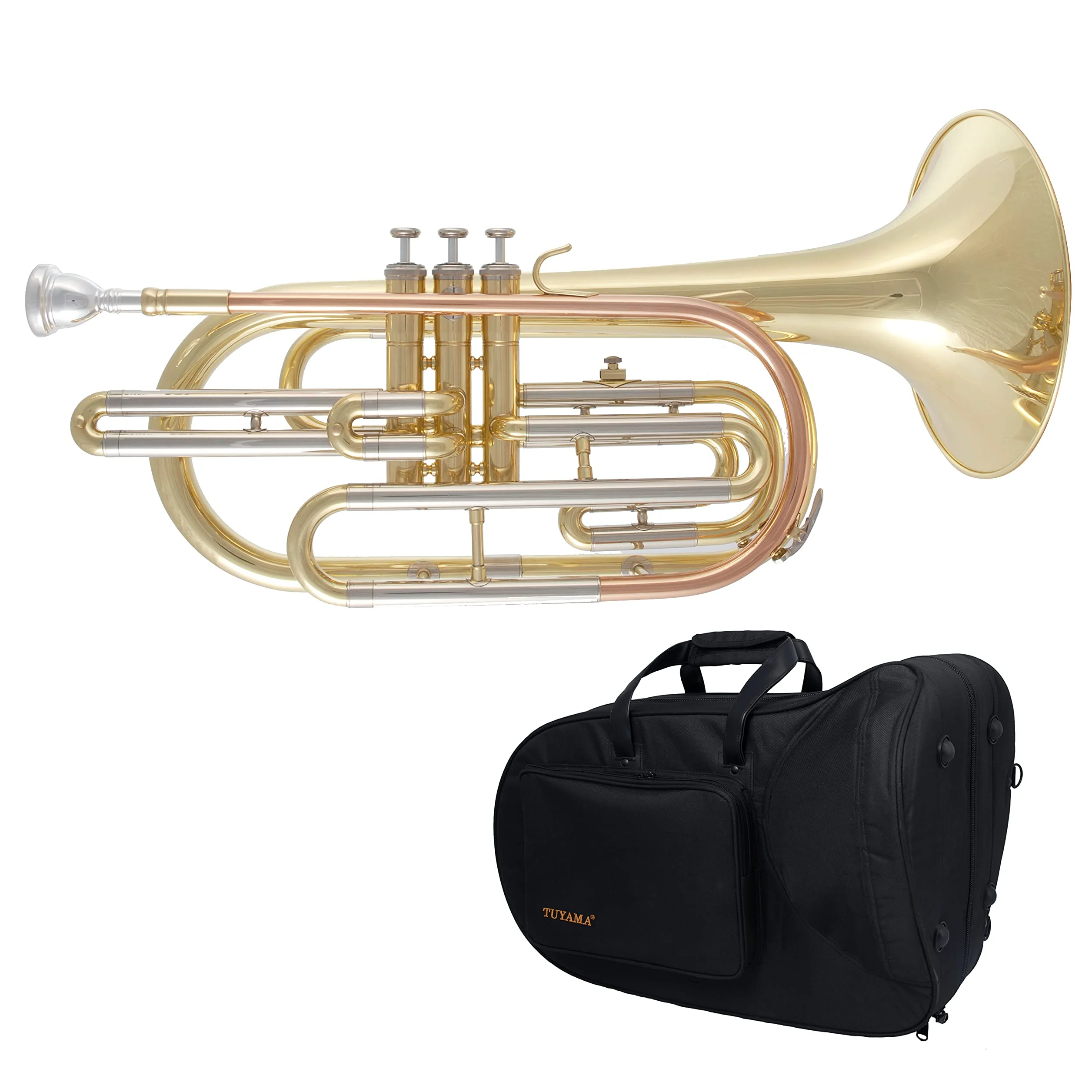 Tuyama® TMP-377 Basstrompete in B Marching Posaune Bass Trompete Trumpet Marschposaune Marching Trombone Bb B flat
