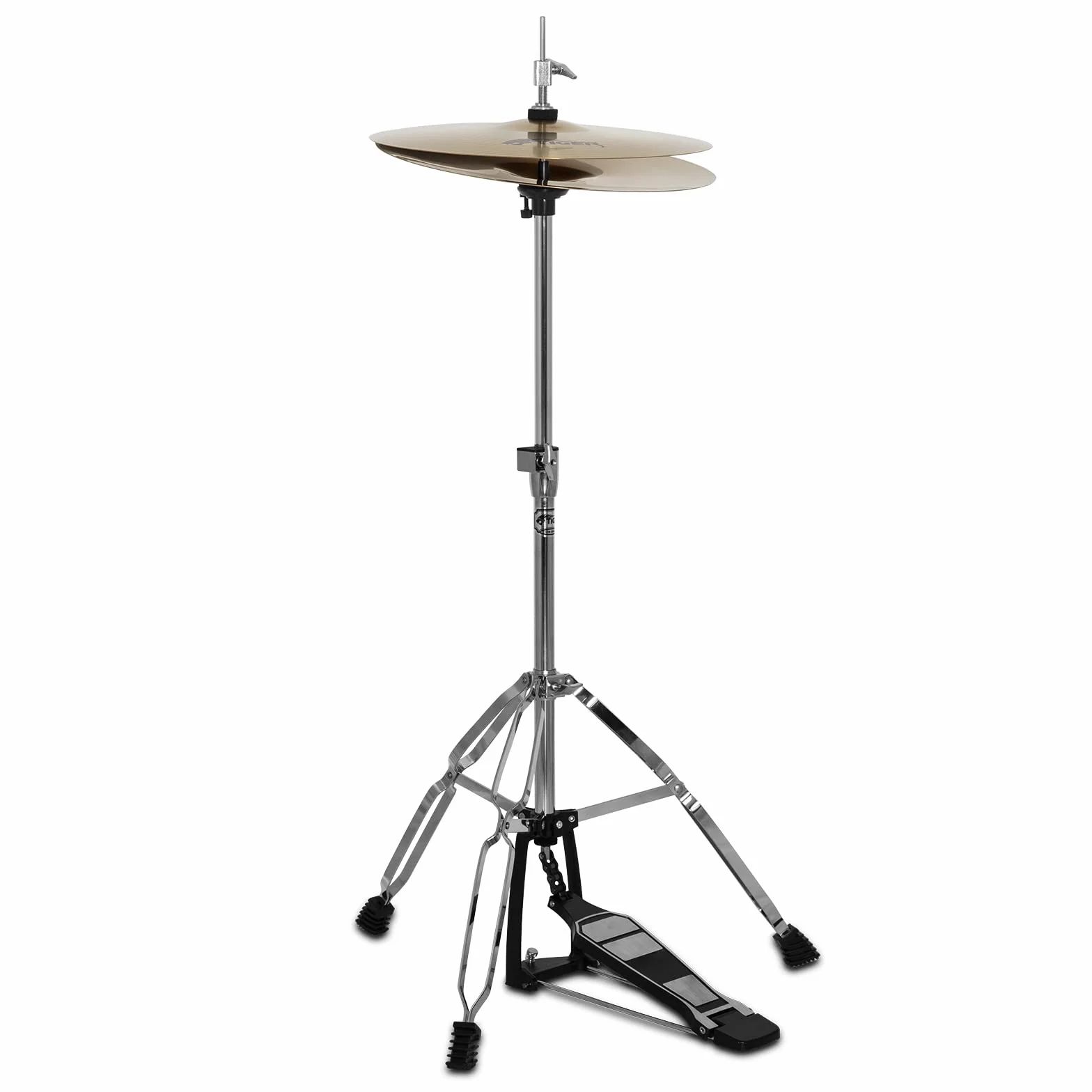 TIGER DHW49-CM Doppelstrebiger Hi-Hat Ständer mit Direkt Pull Fußpedal