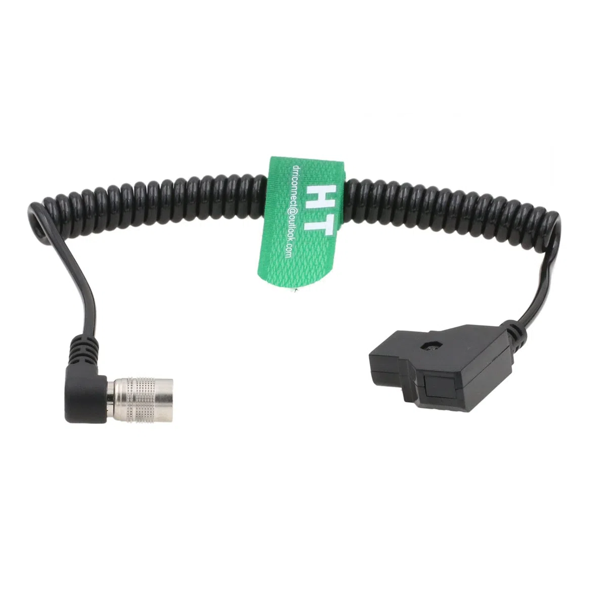HangTon Spiralkabel für Sound Devices 633 688 788T Recorder Mixer 10-18V D-Tap auf Hirose 4 Pin Male 90-Grad rechter Winkel