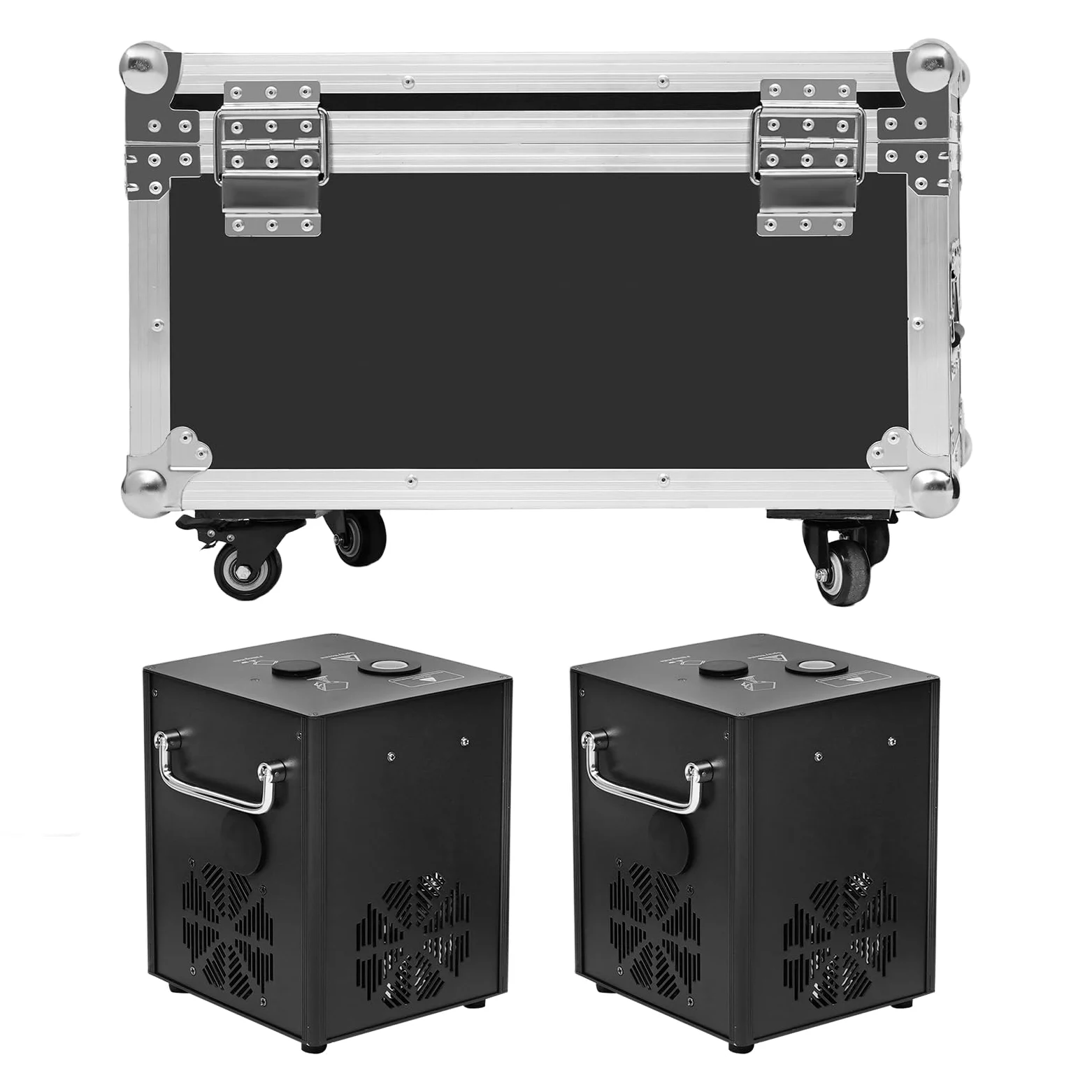 Pyrotechnikmaschinen,DMX Sparkular Funkenmaschine Feuerwerk Bühnen Fernbedienung Professionelle DJ-Ausrüstung mit LCD-Display,Injektionshöhe bis 3m 220V 750W mit Flightcase