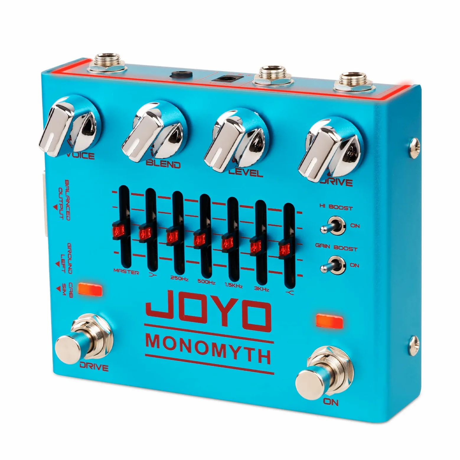 JOYO Bass Overdrive Amp Simulator Pedal mit EQ und Rauschunterdrückung für Bass (Monomyth R-26)