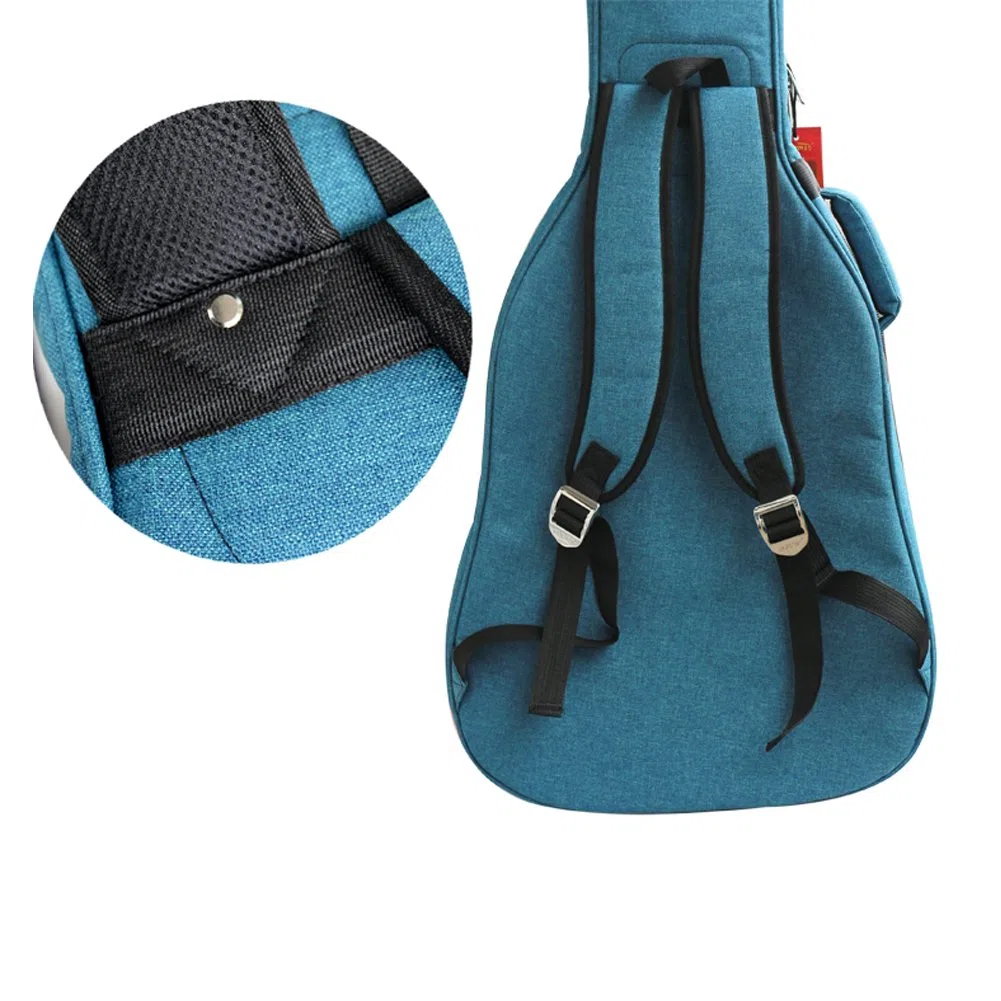 ele ELEOPTION Wasserdicht Oxford Gitarrentasche Nylon gepolstert E-Gitarrentasche Stoßfest Gigbag für Akustik- und klassische Gitarren (Grau)