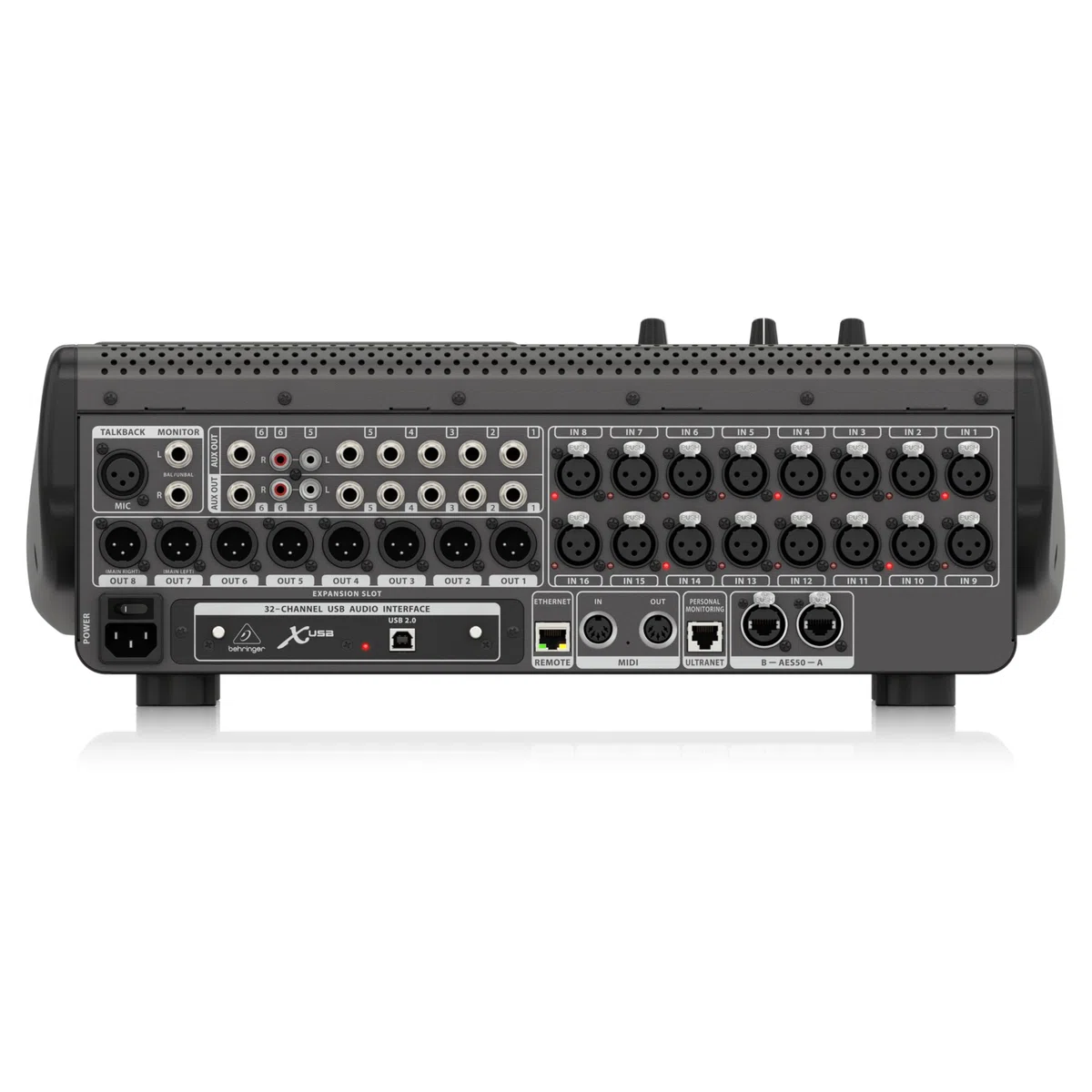 Behringer X32 PRODUCER 40-Kanal Digitalmischpult mit 16 Midas Preamps, 17 motorisierten Fadern, 32-Kanal Audio Interface und iPad/iPhone Fernsteuerung