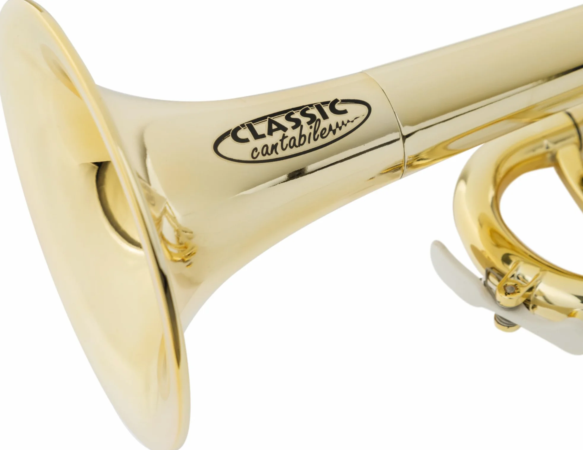 Classic Cantabile MardiBrass ABS Kunststoff Trompete - Perinet-Ventile - 510g leicht - Bohrung: 11,6 mm - inkl. Mundstück und Gigbag - gold