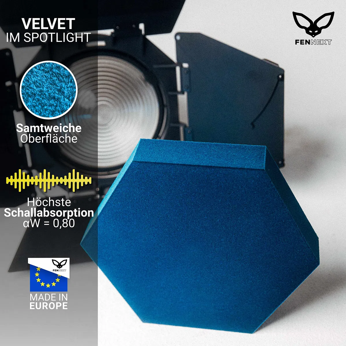 Schallabsorber Akustikpaneele [9 Stk.] für spürbar reduzierte Geräusche I Modernes Akustikbild aus Hexagon Akustikplatten I Unbedenkliche Wand Paneele hergestellt in der EU I 3D Panels