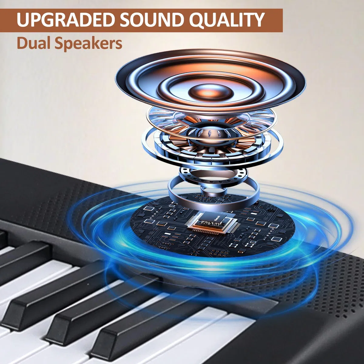 Klaviertastatur mit 88 Tasten, elektrisches Digitalpiano mit halbgewichteten Tasten, Keyboard Piano mit Sustain-Pedal, Netzteil, Ständer, Tragetasche, Kopfhörer, USB-MIDI-Kompatibilität, für Anfänger