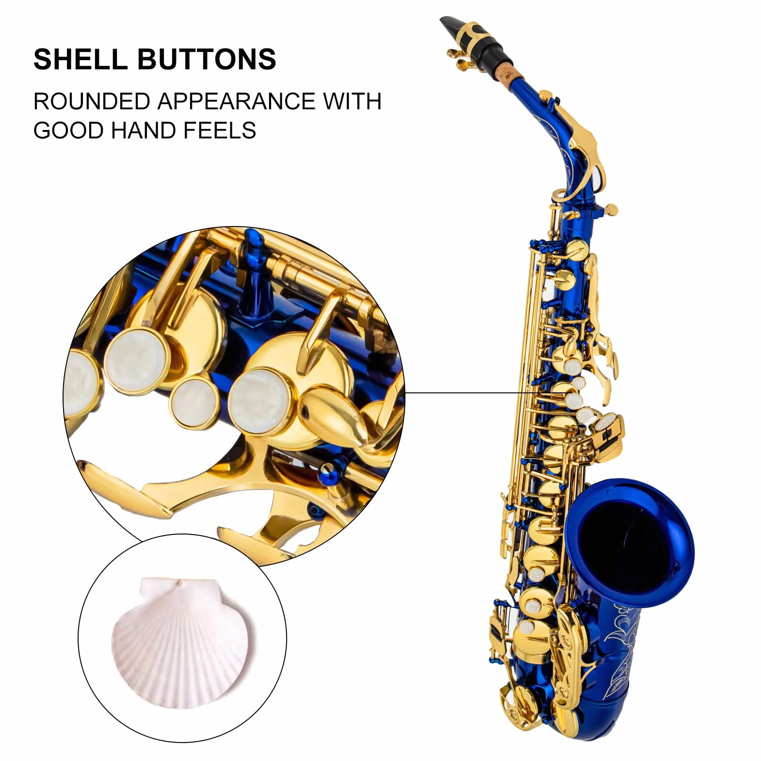 Saxophon Eb Alt Saxophon Students Altsaxophon Altmessing E Flat Sax 802 Schlüsseltyp Holzblasinstrument mit Reinigungsstab Stoffhandschuhe Gurt gepolsterte Tasche