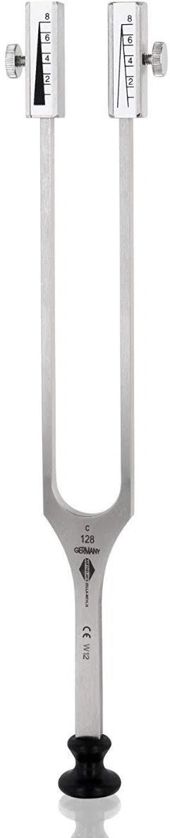 Stimmgabel Rydel-Seiffer, abnehmbare Dämpfer c128/64 Hz, Made in Germany