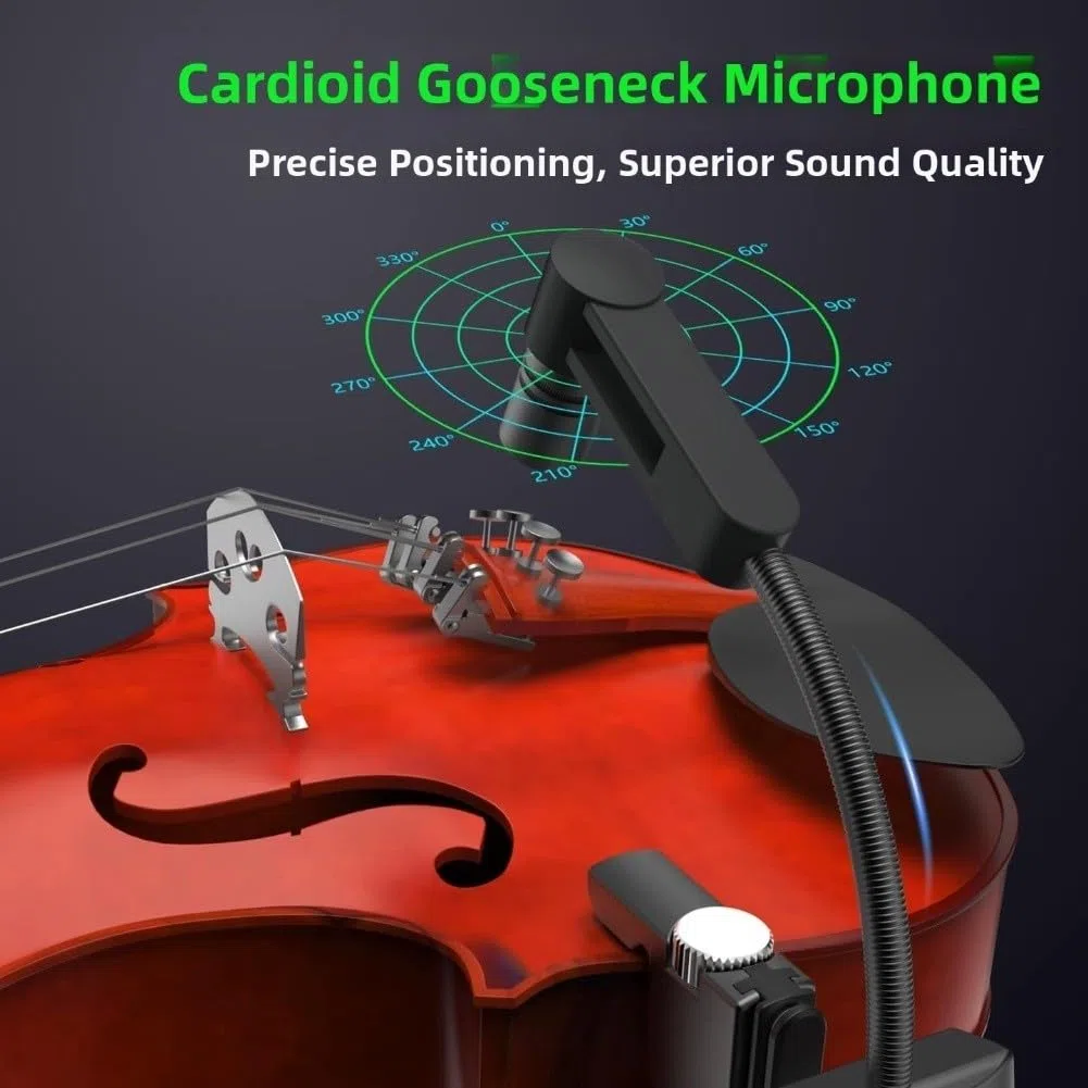 UHF Wireless Violine Mikrofon System Clear Sound M-10 für Musiker Cello Drum Piano Verlustfreie Audioübertragung Performance