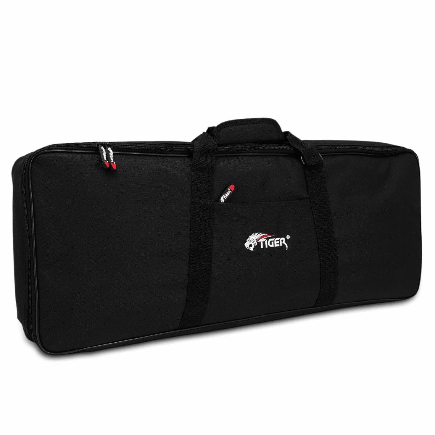 TIGER 76 Keyboard-Tasche mit Griffen, 1279 x 350 x 115 mm | Ideal für Anfänger und Musiker auf Tour, Schwarz, 127,5 x 36,5 x 11 cm
