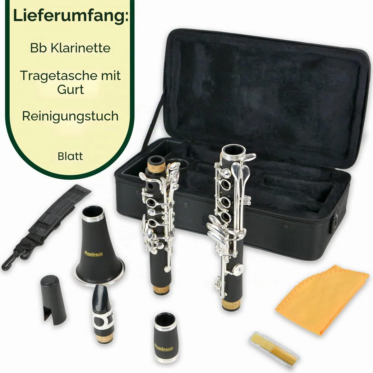 Montreux Sonata B1S B-Klarinette, Schwarz