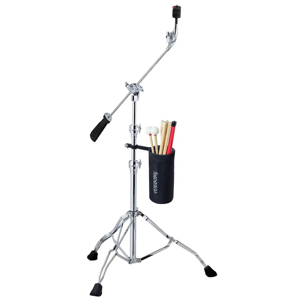 Tama HC84BW Roadpro Serie Cymbal Stand Galgenbeckenständer mit Gegengewicht + keepdrum DSC01 Drumstick-Halter