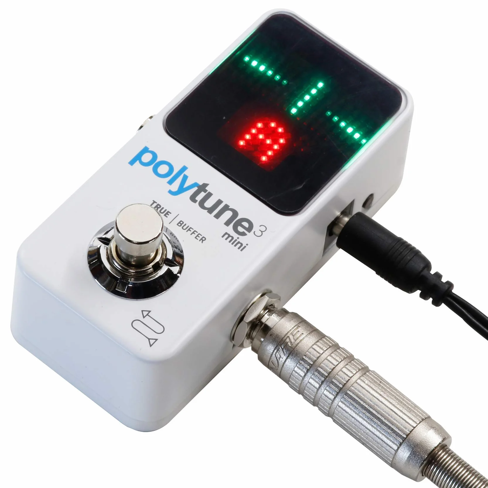 TC Electronic POLYTUNE 3 Kleiner Polyphoner Tuner mit Mehreren Stimmmodi und Integriertem BONAFIDE-PUFFER