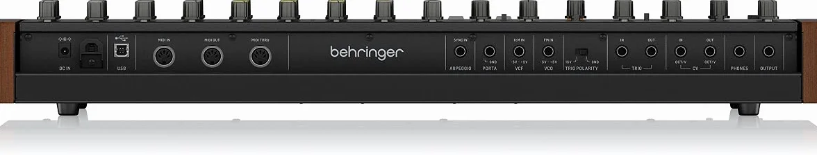 Behringer MONOPOLY Analoger 4-stimmiger polyphoner Synthesizer mit 37 Tasten in voller Größe, 4 VCOs, VCF, 2 LFOs, 2 Hüllkurven, Sync- und Cross-Modulation und Arpeggiator