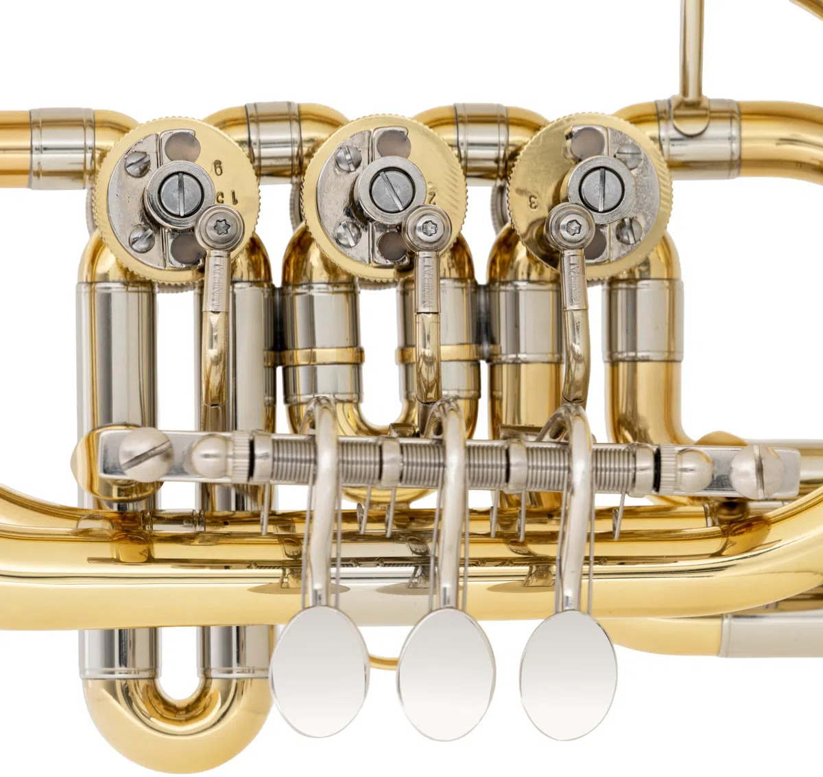 BCR-26L Drehventil Kornett - Ideales Schülerinstrument - Gewicht: 910g, Länge: 28cm - Korpus: Messing, Mundrohr: Goldmessing, Finish Klarlackiert - Inkl. Mundstück & Gigbag