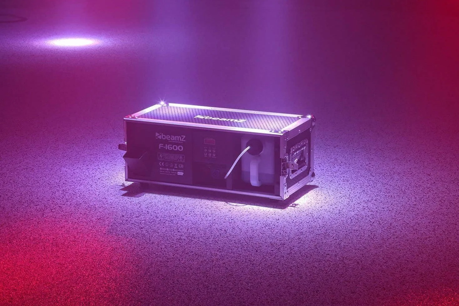 BeamZ F1600 Pro Fazer Nebelmaschine 1600W im Flightcase – Profi Hazer/Rauchmaschine mit DMX & Display – Fog Machine für Party, Hochzeit, Bühne & Halloween – 350m³/min