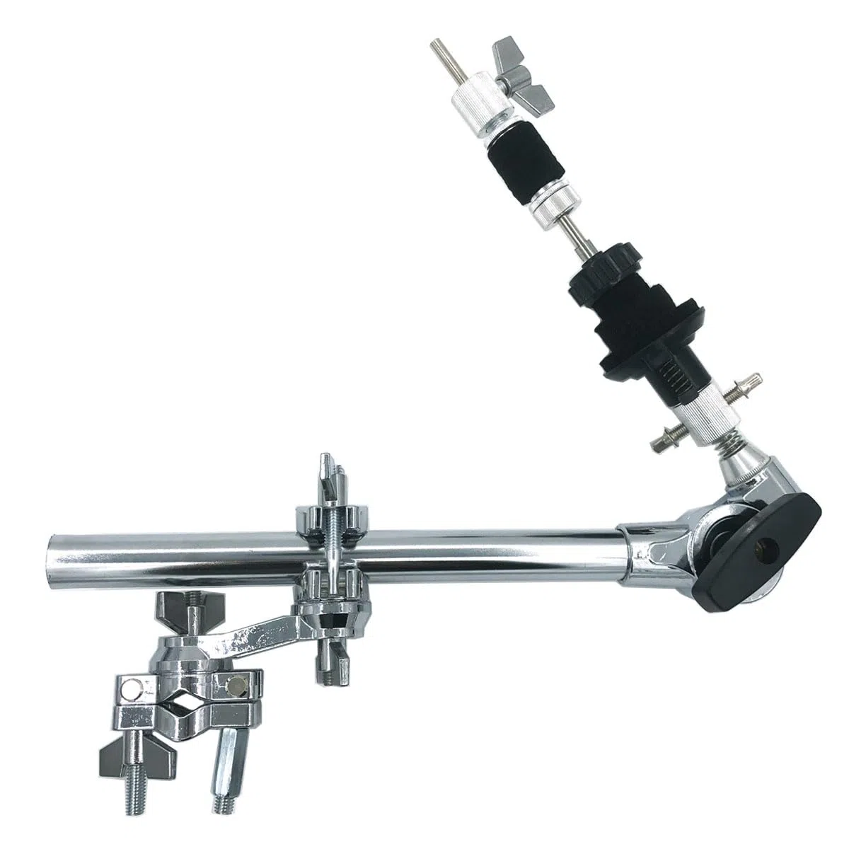 Geschlossener Hi Hat Aufsatz mit drehbarer Multi-Klemme, verstellbarer Beckenkippaufsatz Drum Beckenständer Galgenarm Kompatibel mit Auxiliary Hihats oder Stacks Percussion Hardware Zubehör