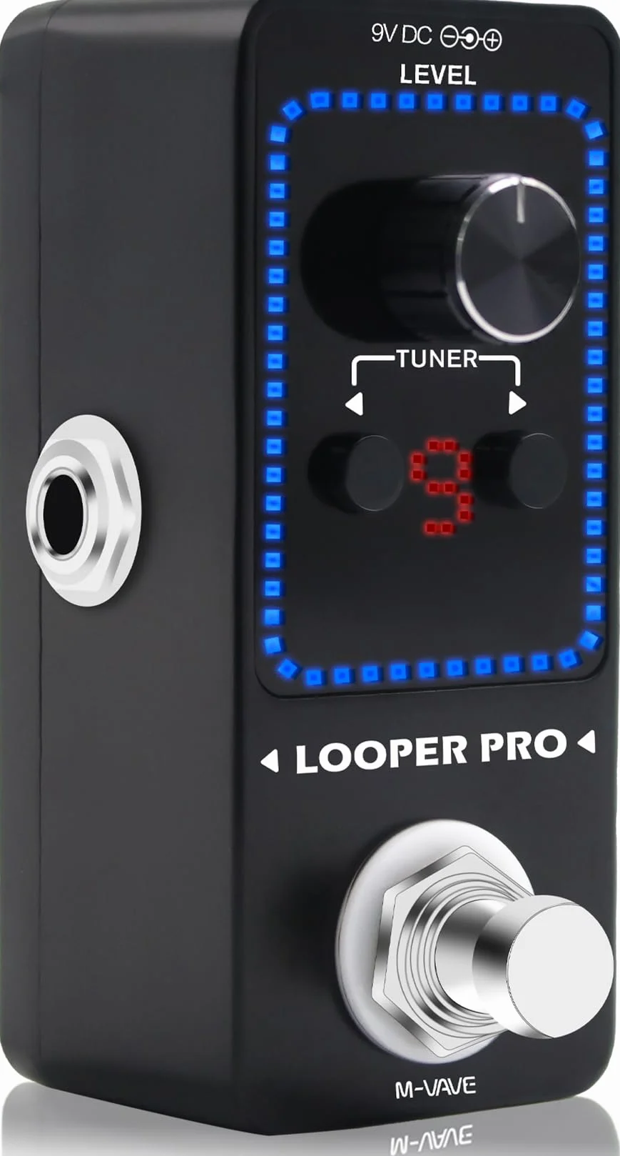 M-VAVE Loop Pedal Pro - 40 Minuten Looping Time 9 Loops Professional Guitar Looper Pedal mit Tuner für E-Gitarre One-Step Looping Unlimited Overdubs Undo Redo