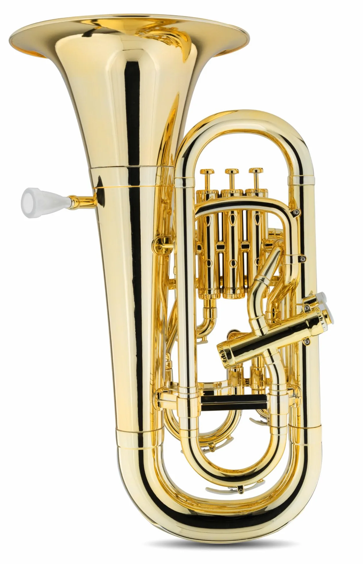 Classic Cantabile MardiBrass Kunststoff Bb-Euphonium - 4 Aluminium-Ventile - nur 2,2 kg leicht - inkl. Mundstück und Gigbag - gold