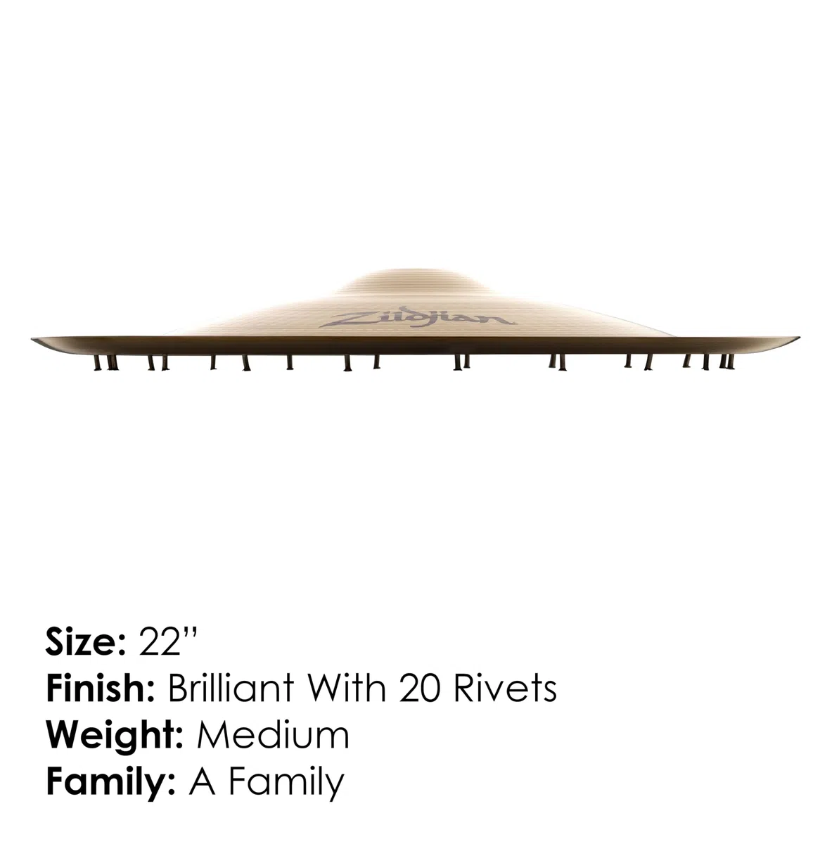 Zildjian A Zildjian Series - 22" Swish Knocker Cymbal with 20 Rivets