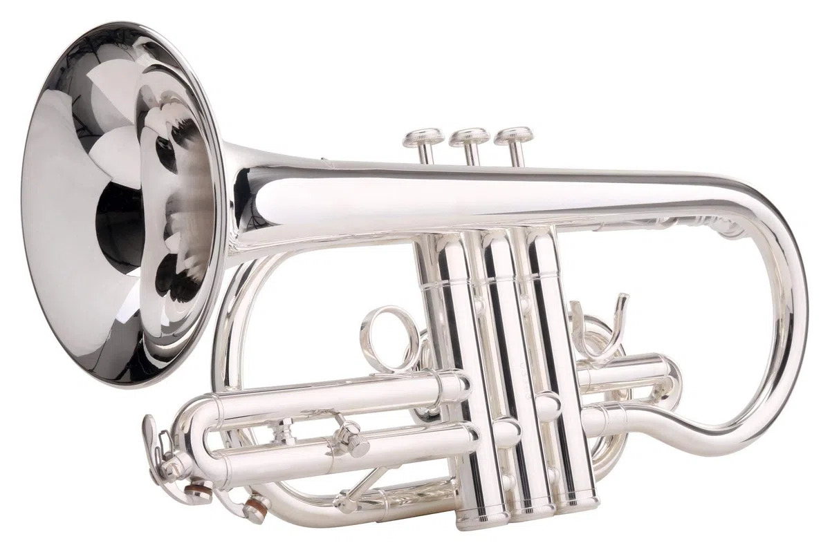 Classic Cantabile CR-400S Bb-Kornett (versilbert, Ventile Edelstahl, Stimmzug Neusilber, im Koffer, Mundstück) silber