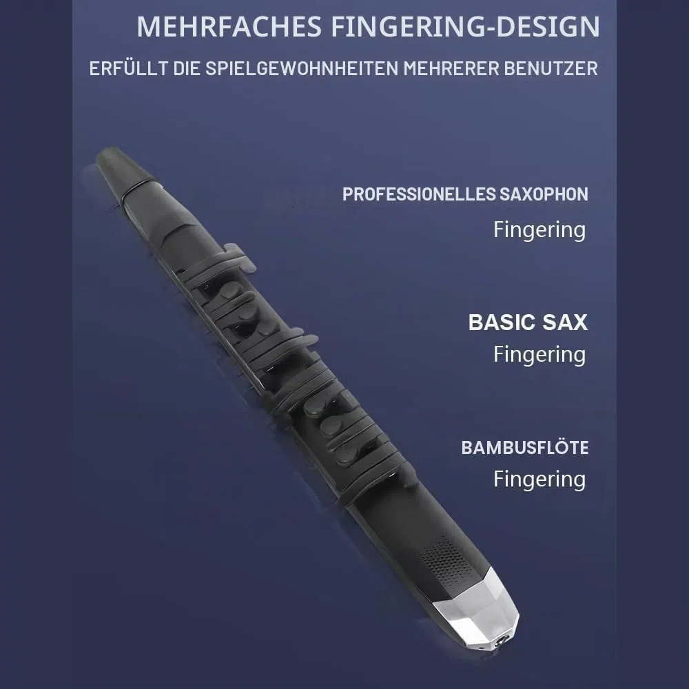 Coolmusic Mini-Saxophon-Instrument, digitales Saxophon-Blasinstrument mit 3 Blasempfindlichkeiten, Aerophon, digitales Blasinstrument