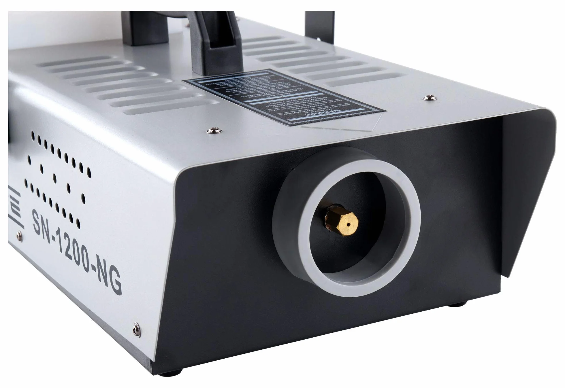 Showlite SN-1200 Nebelmaschine (1200 Watt, 350m³ Nebelausstoß/min, 7 Min. Aufwärmzeit, inkl. Kabel- und Funkfernbedienung)