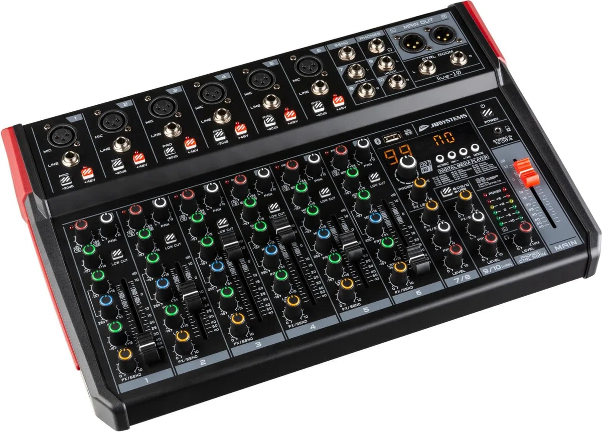 JB systems LIVE-10 8-Channel Mixer with Media Player