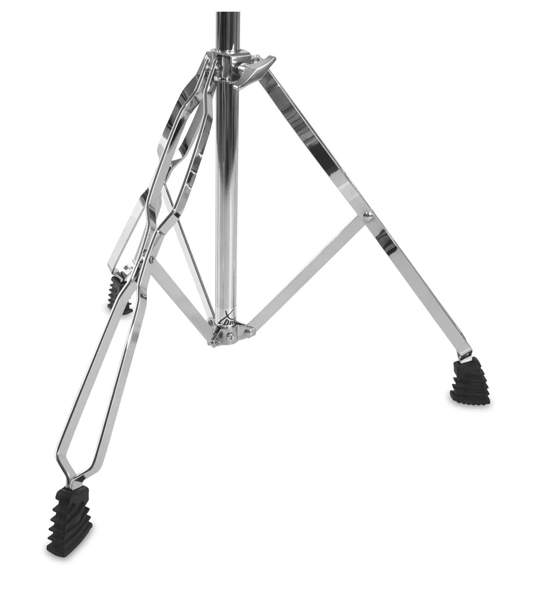 XDrum Beckenständer Semi gerade - Cymbal Stand für Schlagzeug - höhenverstellbar 70 bis 140 cm - doppelstrebig - Memory Lock System - klappbar - leicht transportierbar - ohne Becken - Chrom