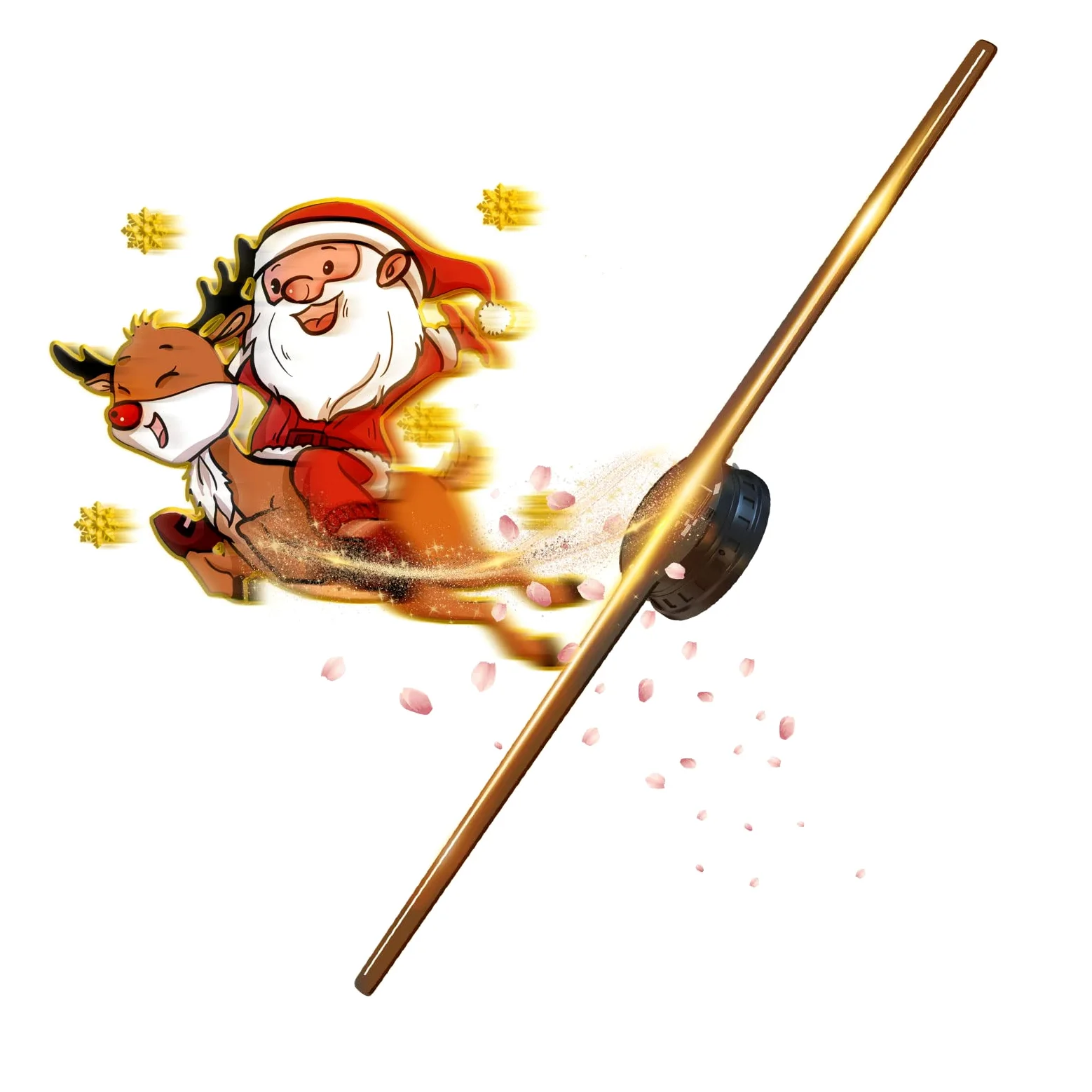 3D-Hologramm-Lüfter, Projektor, HD-LED, holografischer Weihnachtsbaum, Werbedisplay mit Fernbedienung, Bluetooth, WLAN, 1500 Video-Bibliothek für Business, Bar, Halloween (42 cm)