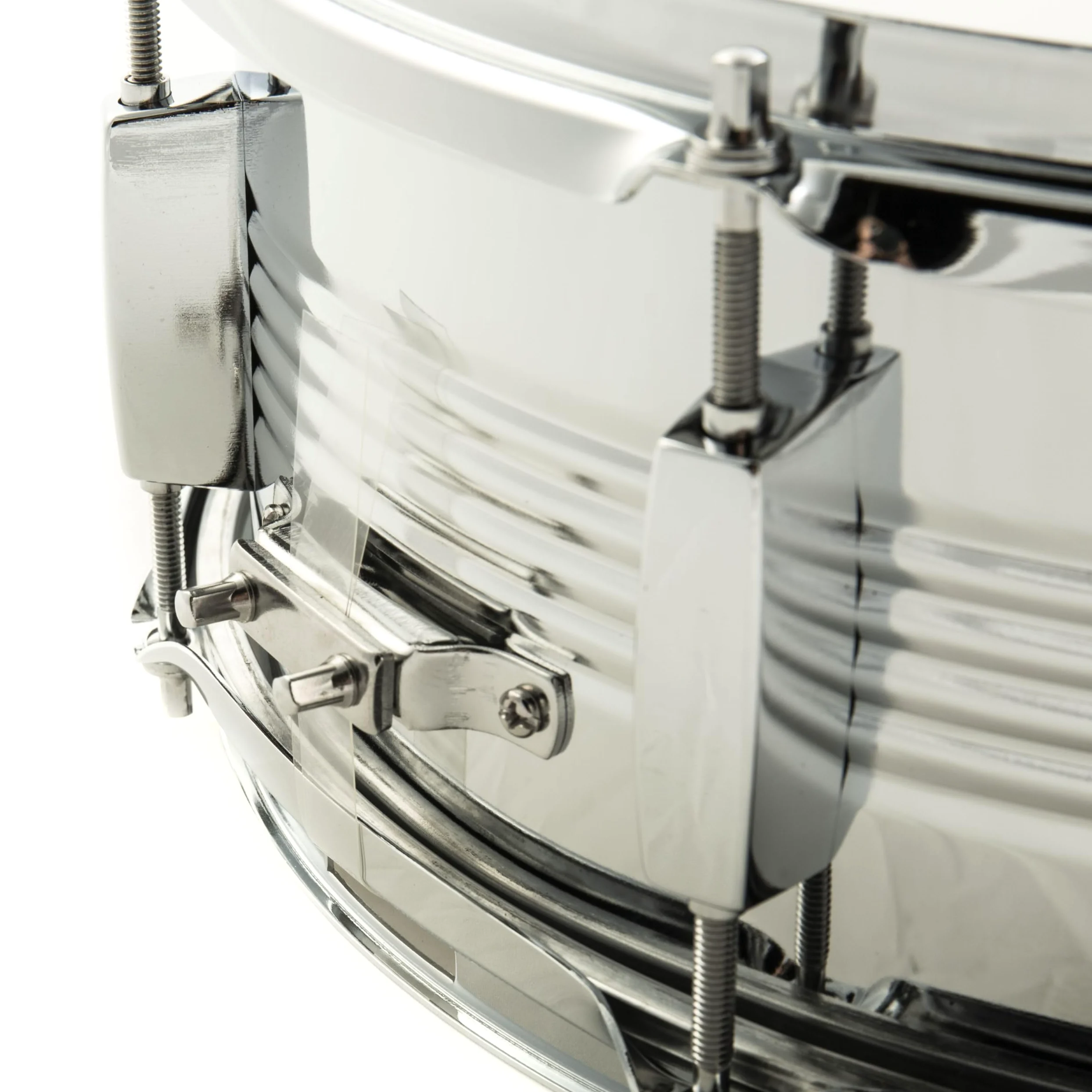 Fame FSMAR-65 Marching Snare Drum, 14"x6.5", Stahl Marschtrommel, Tragegurt, Hohe Lautstärke, Stimmstabilität, Inklusive Marching Sticks, Silber"