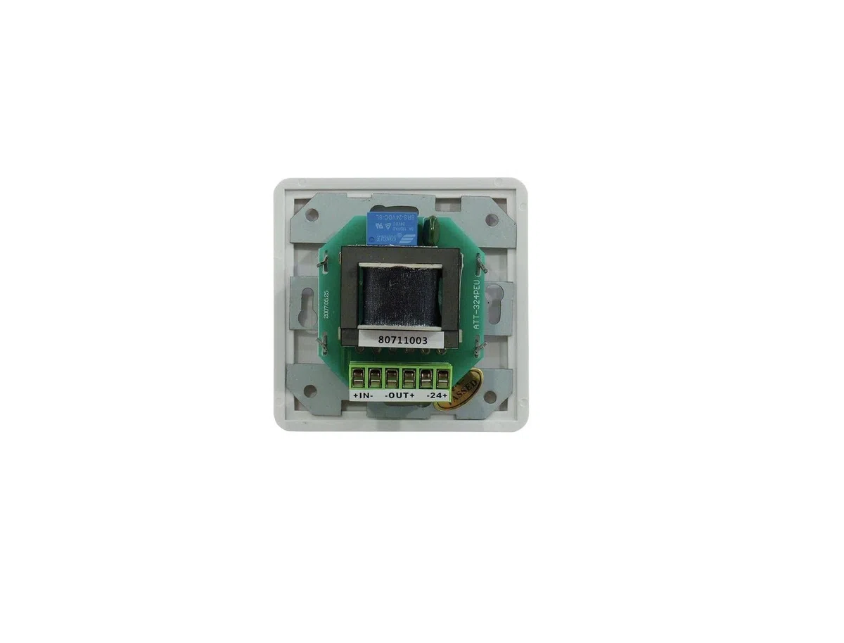 OMNITRONIC ELA LS-Regler, 20 W Mono weiß | Einbau-Lautstärkesteller mit 24-V-Pflichtempfangsrelais