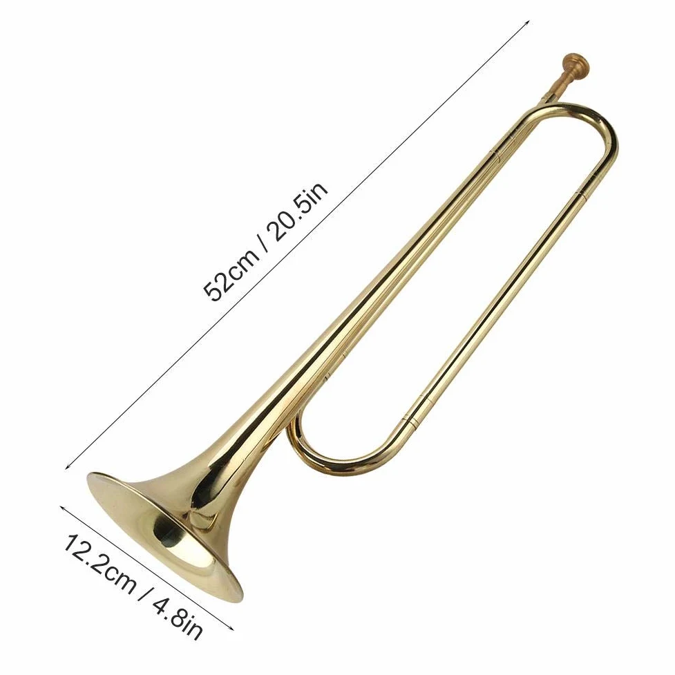 Kavallerie Trompete Instrument Bugle Horn aus Messing für Schulband Schüler