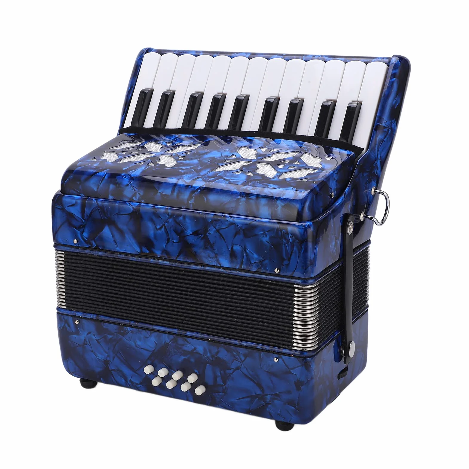Professionelles Akkordeon, 22 Tasten und 8 Bässe, Ziehharmonika-Akkordeon, Knopfakkordeon, Standard-Design, Internationale Standardgröße, Anfänger-Akkordeon, Musikinstrument,
