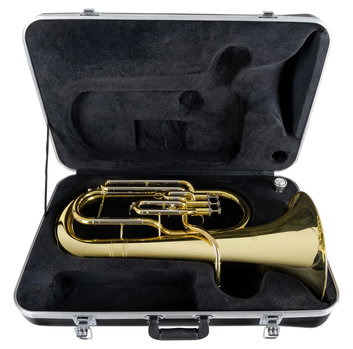 Classic Cantabile EU-1030L Euphonium - Lackiertes Euphonium in Bb - Aus Messing - Bohrung: 14,4 mm - Schallbecher-Ø: 300 mm - Edelstahl-Ventile - Inkl. Hartschalenkoffer