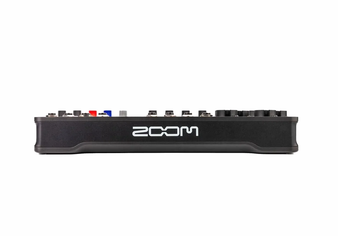 ZOOM LiveTrak L-6max tragbarer 12-Spur-Digitalmixer, Mehrspur-Recorder und Audio-Interface für Bands, Live-Streaming & Studio, 32-bit, XLR-TRS, KI Noise Reduction, OLED, Effekte