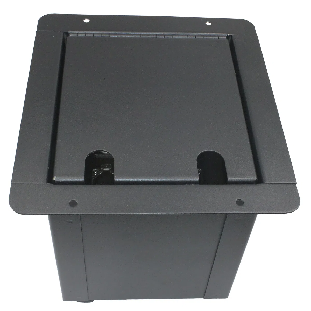 Pro Audio Recess Stage Floor Box schwarz (6-XLR weiblich + 1-XLR männlich + 1 1/4 Zoll TRS + 1 CAT5 Ethernet)