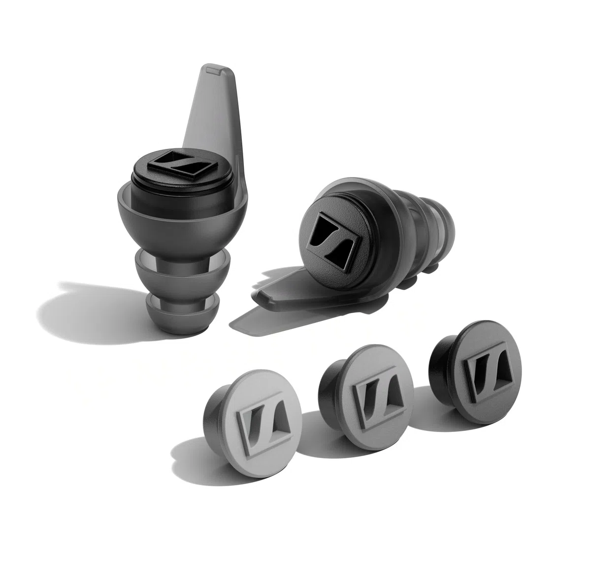 Sennheiser SoundProtex Plus Gehörschutz-Ohrhörer Wiederverwendbarer Gehörschutz mit Vier wechselnd aktiven Filtern Schwarz