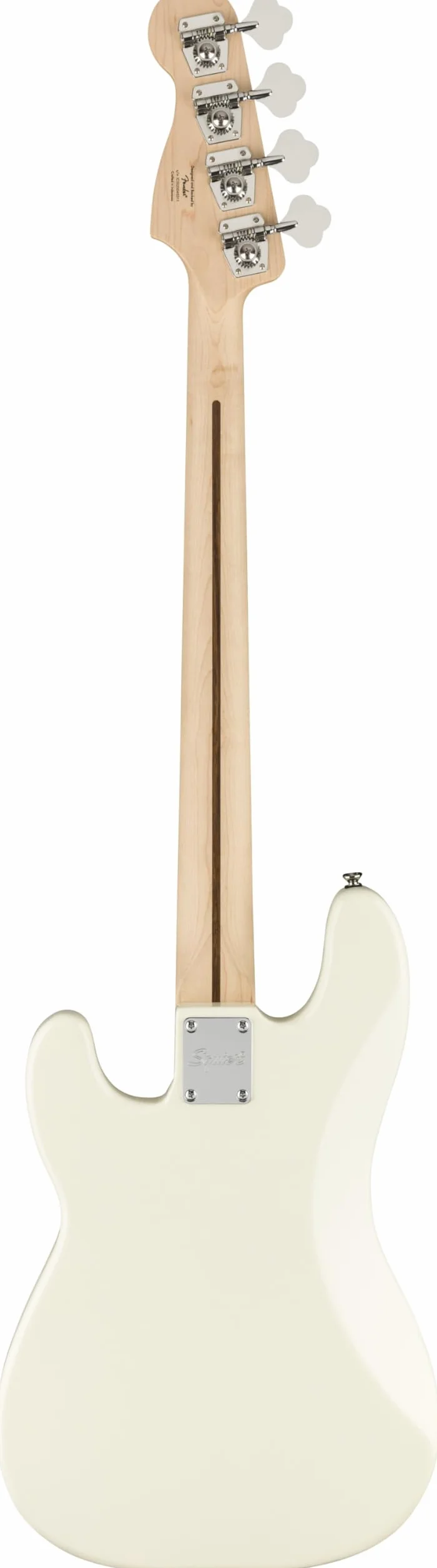 Squier by Fender Affinity Series Precision, E-Bass, Ahorngriffbrett, Olympisch Weiß, Inklusive kostenloser virtueller Kurse auf Fender Play