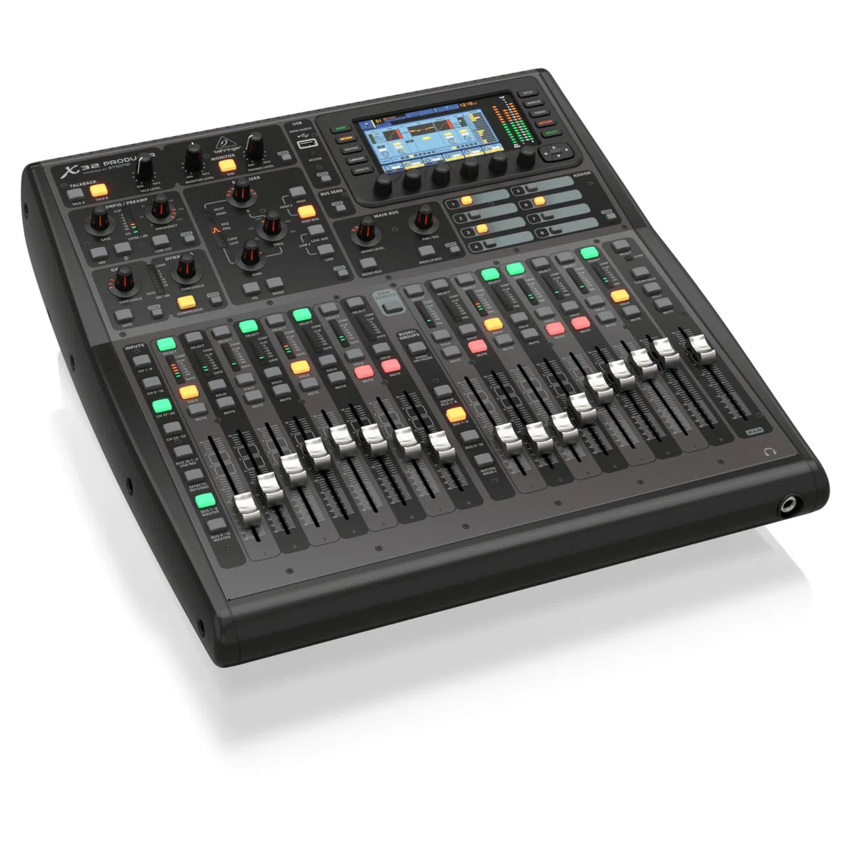 Behringer X32 PRODUCER 40-Kanal Digitalmischpult mit 16 Midas Preamps, 17 motorisierten Fadern, 32-Kanal Audio Interface und iPad/iPhone Fernsteuerung