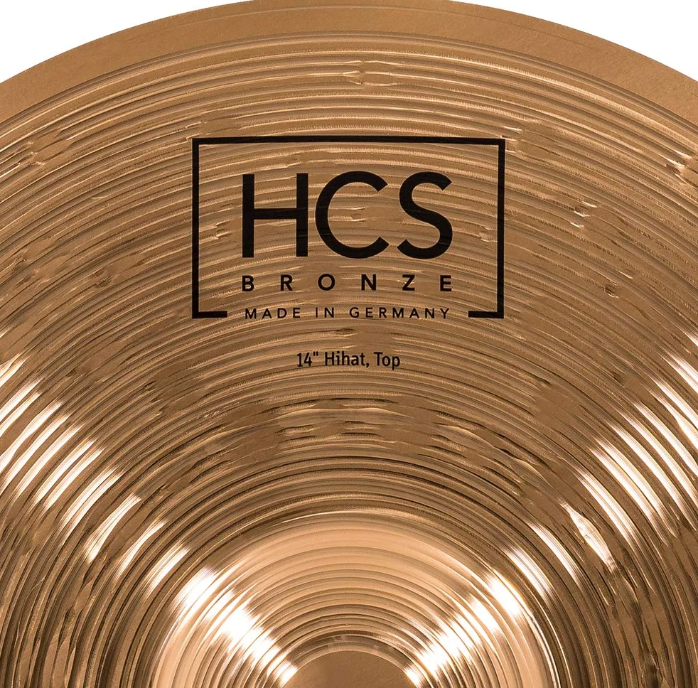 Meinl Cymbals HCS Bronze Expanded Schlagzeug Becken Set Box Pack mit 14 Hihats, 16 Trash Crash, 18 Crash und 20 Ride (35,56-50,80cm) B8 Bronze, Traditionelles Finish (HCSB14161820)