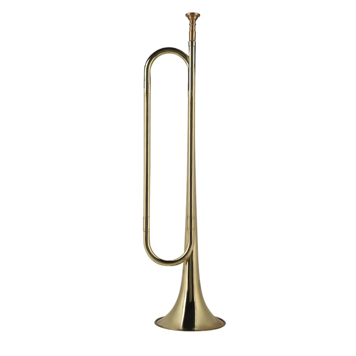 Brass -Trompete, 52 Cm Länge, Lauter Klang, Kavallerie -Trompetenorchester Musikinstrument, für Kinder und Jugendliche, für Schulband Drum Orchestra, Gold